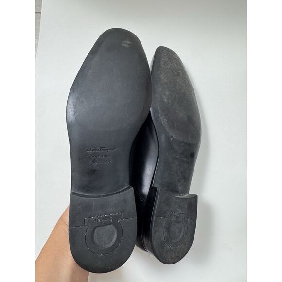 SALVATORE FERRAGAMO Leather Oxford Dress Shoes Size US 8.5 D Black main image 8